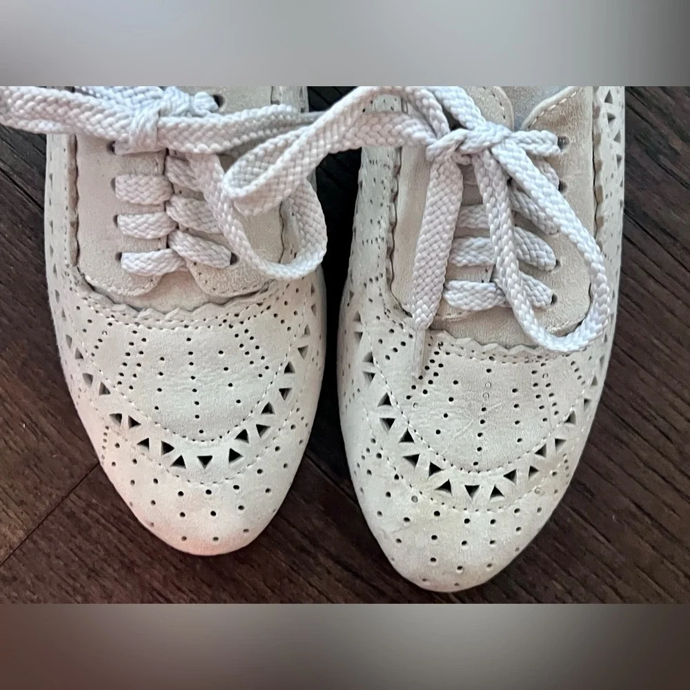 Jeffrey Campbell Miller Hand Made perforated Leather oxfords loafers Size Sz 8 - Picture 2 of 8